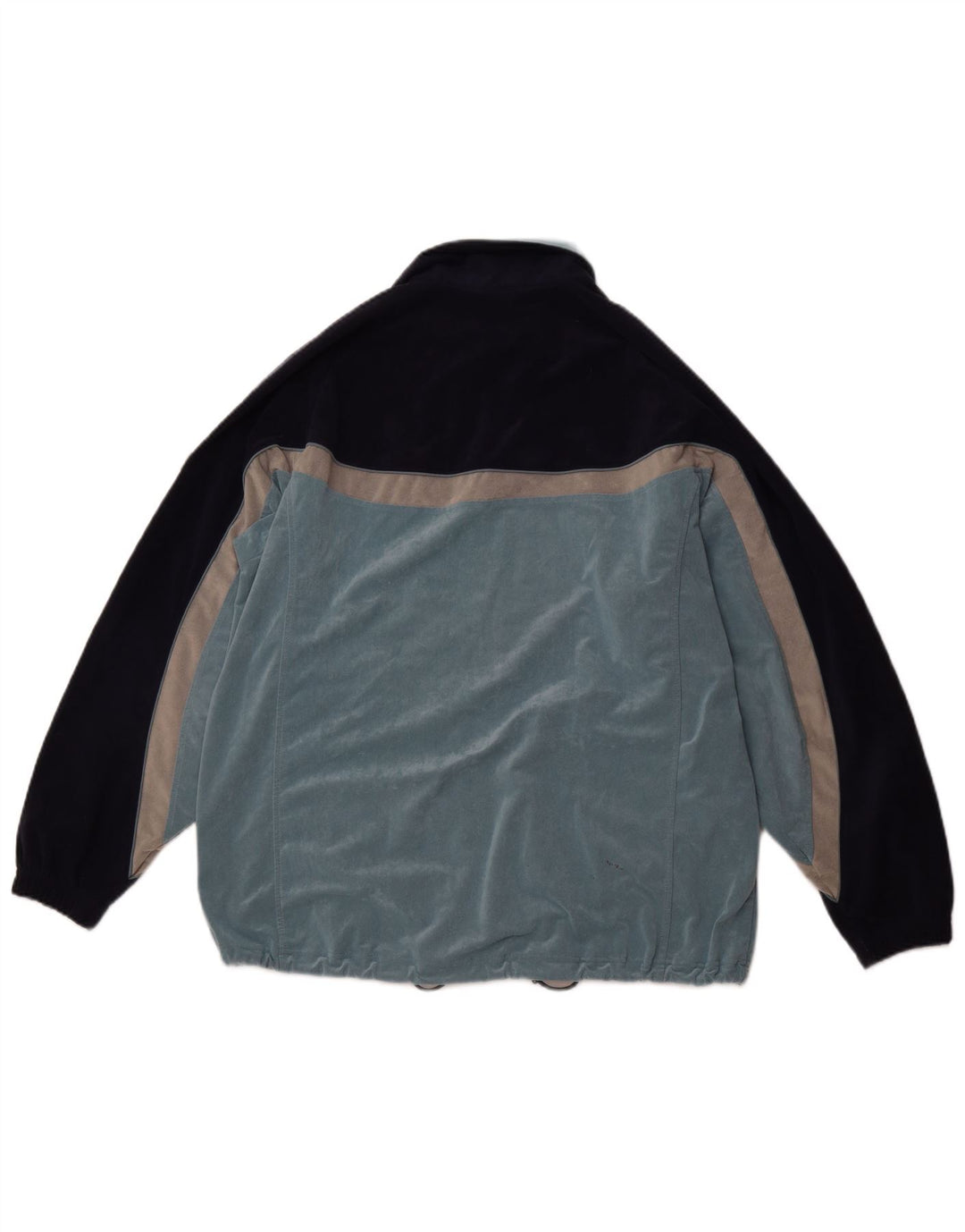 ASICS Mens Tracksuit Top Jacket Large Blue Colourblock Polyester Sports