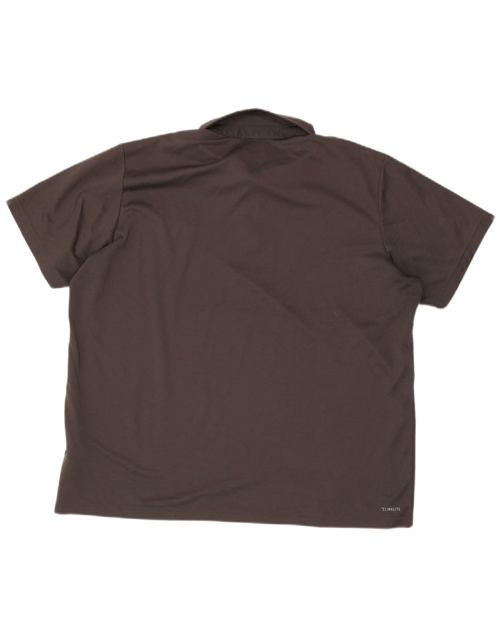 Adidas Mens Climalite Polo Shirt 2XL Grey Polyester