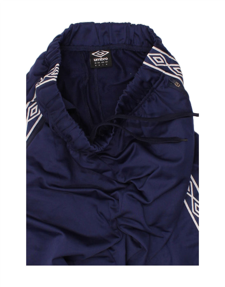 UMBRO Mens Graphic Tracksuit Trousers Medium  Navy Blue Polyester Vintage Umbro and Second-Hand Umbro from Messina Hembry 