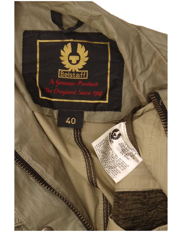 Belstaff Womens Utility Jacket IT 40 Small Khaki Cotton