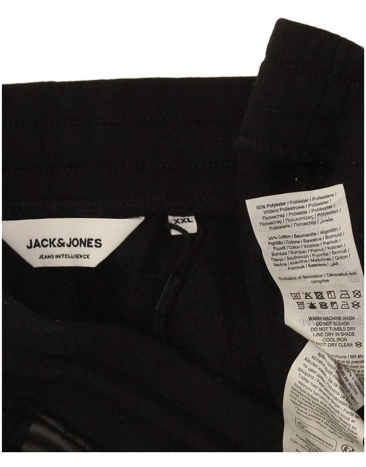 Jack & Jones Mens Tracksuit Trousers Joggers 2XL Black Polyester
