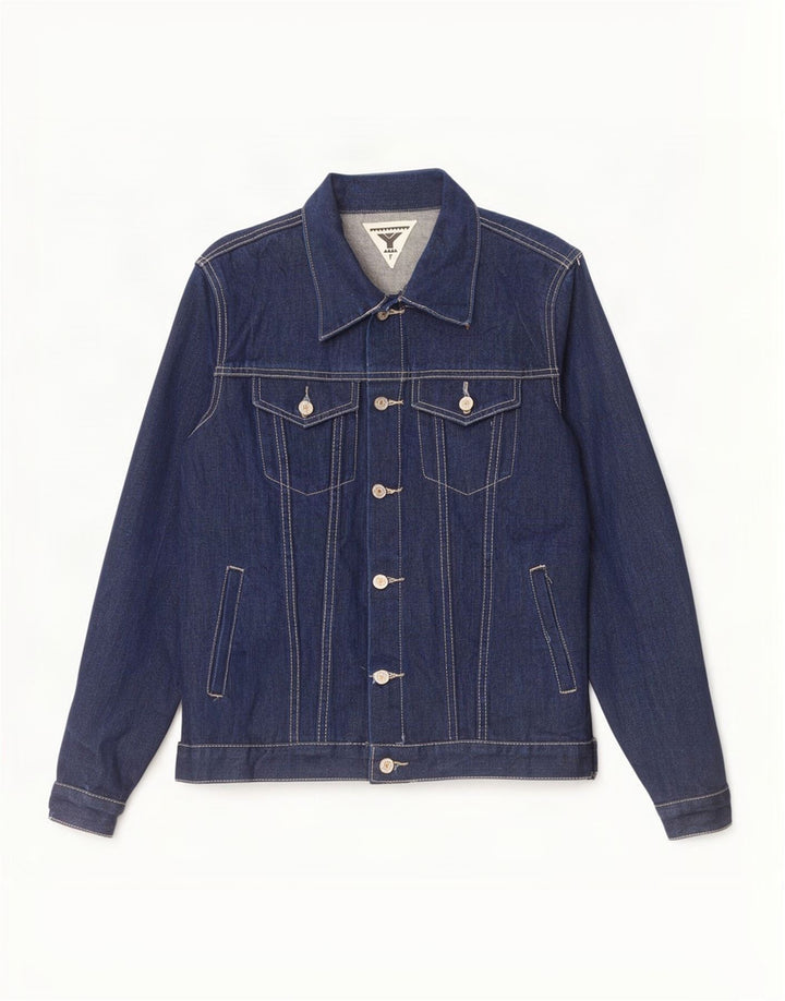 Vintage Boys Denim Jacket 14-15 Years Navy Blue Cotton