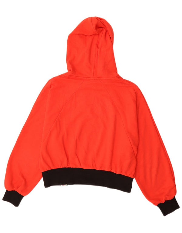 Puma Womens Graphic Oversized Hoodie Jumper UK 10 Small Red Colourblock