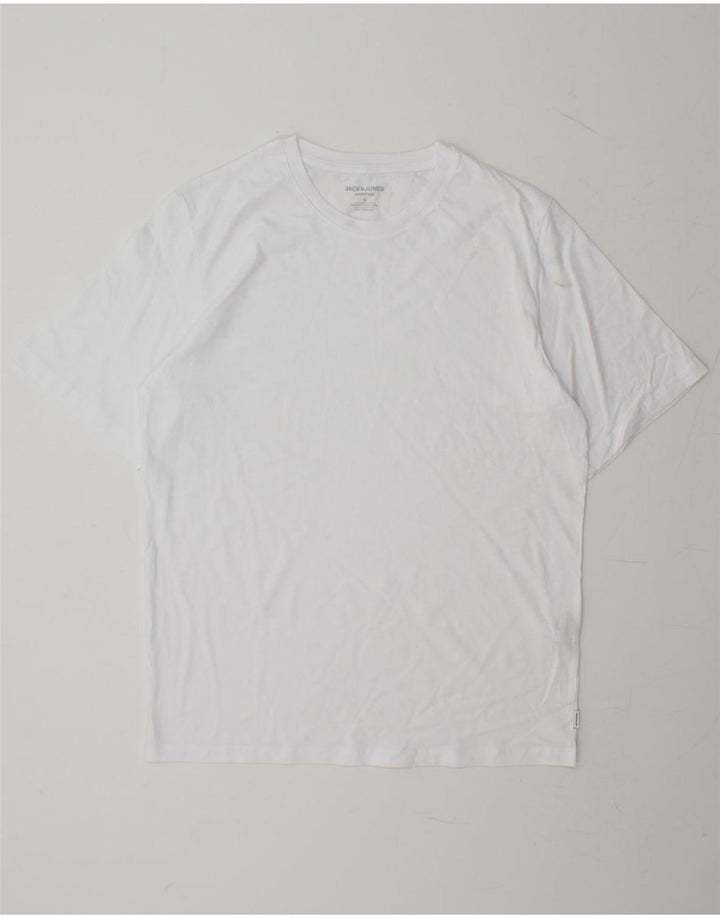 JACK & JONES Mens T-Shirt Top Small White Cotton Vintage Jack & Jones and Second-Hand Jack & Jones from Messina Hembry 