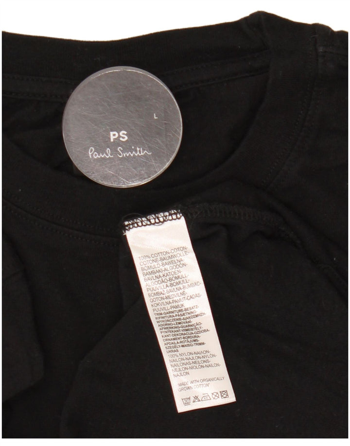Paul Smith Mens T-Shirt Top Large Black Cotton