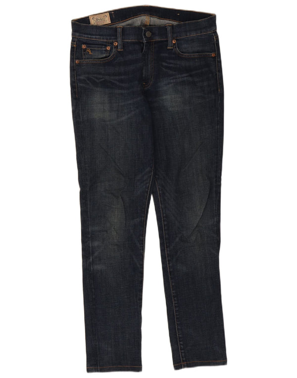 Polo Ralph Lauren Womens Tompkins Skinny Jeans W30 L28 Navy Blue Cotton