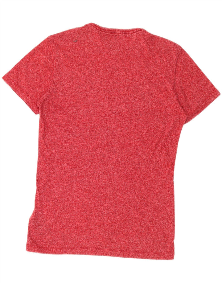 Tommy Hilfiger Mens Graphic T-Shirt Top Small Red Flecked Cotton