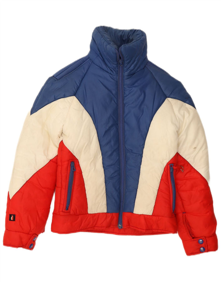 Ellesse Womens Hooded Padded Jacket IT 42 Medium Multicoloured Colourblock
