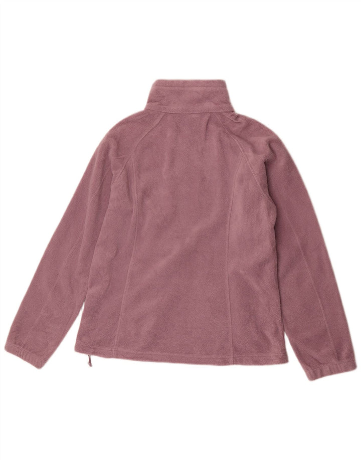Columbia Womens Fleece Jacket UK 16 Large Purple Polyester