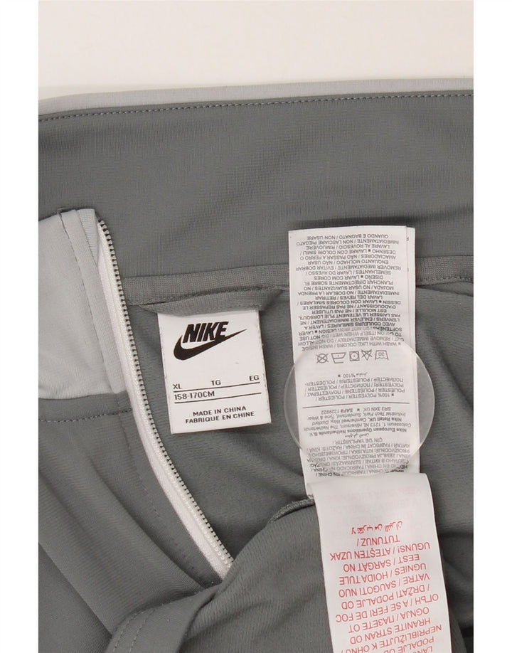 NIKE Boys Tracksuit Top Jacket 13-14 Years XL Grey Polyester