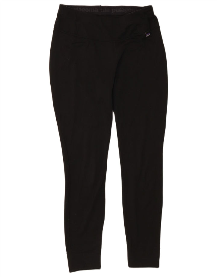 Patagonia Womens Leggings UK 14 Medium Black Polyester