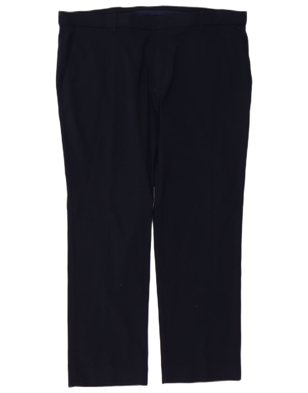 TOMMY HILFIGER Mens Straight Chino Trousers W38 L29 Navy Blue Rayon