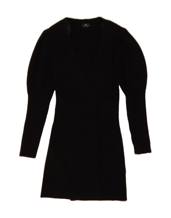 ELISABETTA FRANCHI Womens Jumper Dress IT 42 Medium Black Wool Vintage Elisabetta Franchi and Second-Hand Elisabetta Franchi from Messina Hembry 