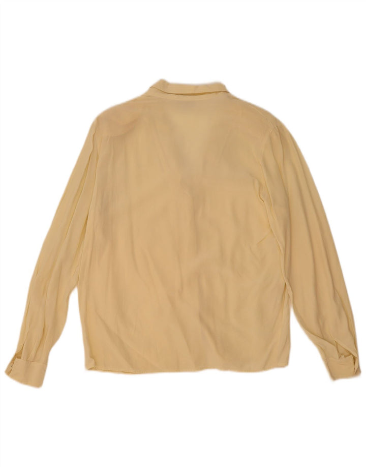 Altavilla Womens Shirt Blouse UK 12 Medium Yellow