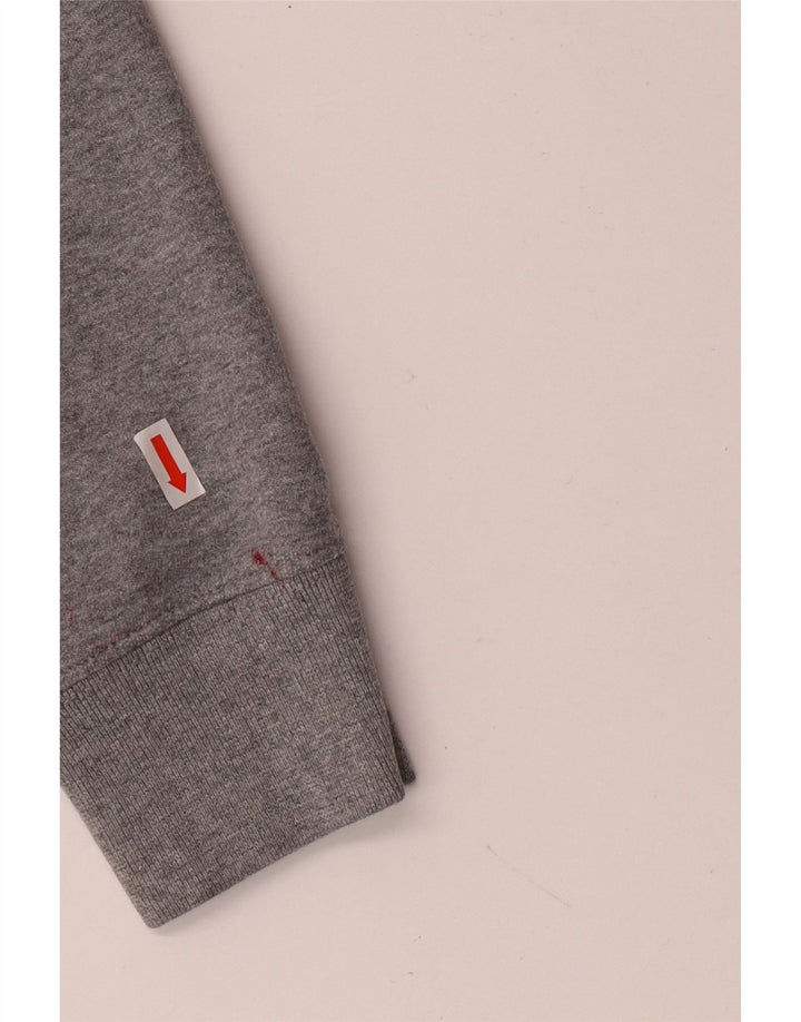 Vans Mens Graphic Zip Hoodie Sweater Small Grey Cotton