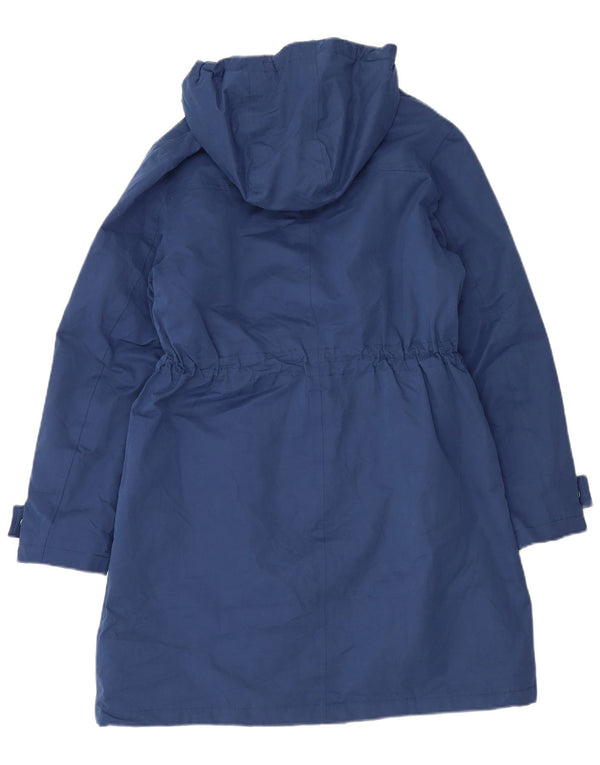 Hobbs Womens Hooded Regular Fit Windbreaker Coat UK 12 Medium Blue