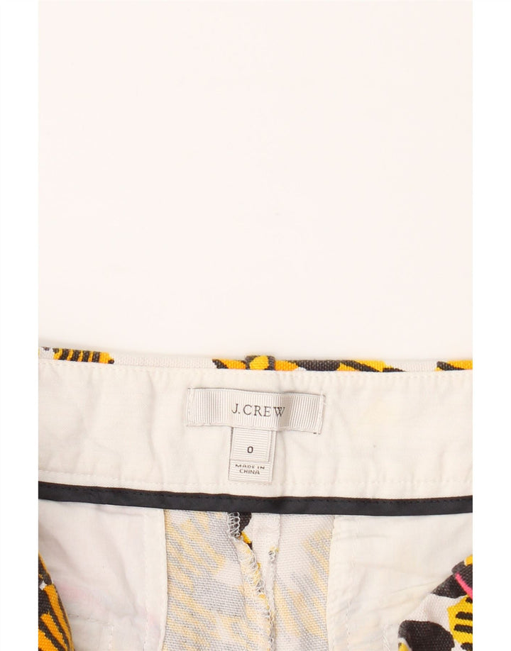 J. CREW Womens Abstract Pattern Chino Shorts US 0 XS W28  Multicoloured Vintage J. Crew and Second-Hand J. Crew from Messina Hembry 
