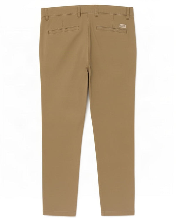 Zara Mens Slim Chino Trousers EU 42 Large W32 L27 Khaki Cotton