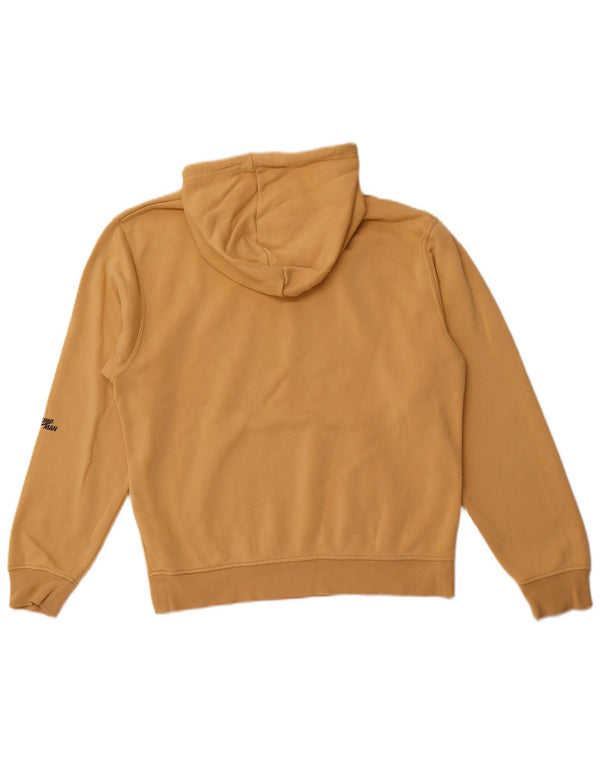 JORDAN Mens Graphic Hoodie Jumper Small Yellow Cotton