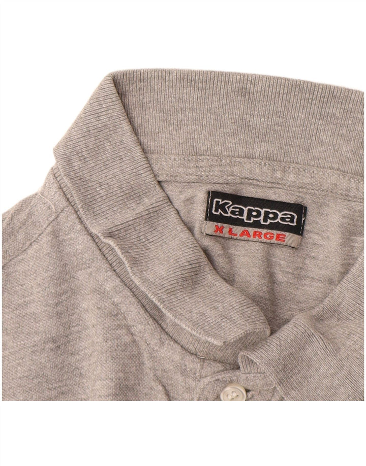 Kappa Mens Polo Shirt XL Grey Cotton