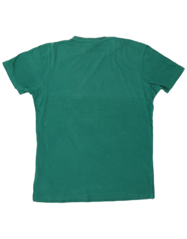 Ellesse Mens Graphic T-Shirt Top Medium Green Cotton