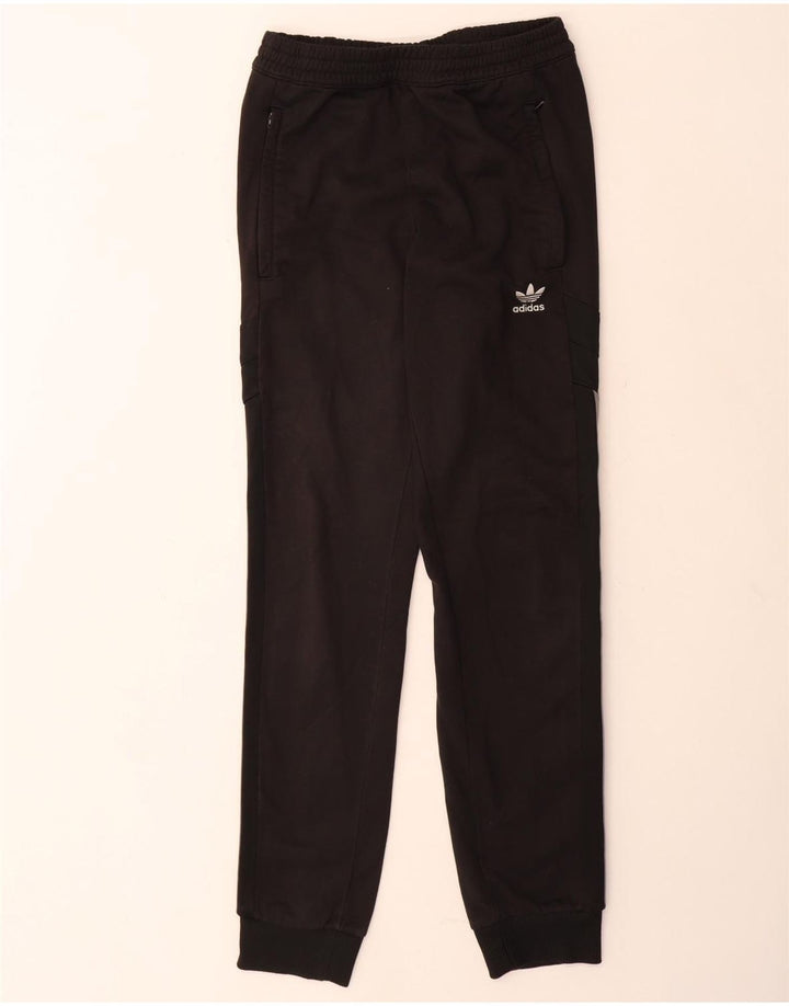 Adidas Mens Graphic Tracksuit Trousers Joggers Small  Black Polyester