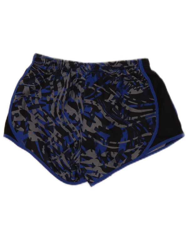 Nike Girls Dri Fit Sport Shorts 10-11 Years Medium Navy Blue Camouflage
