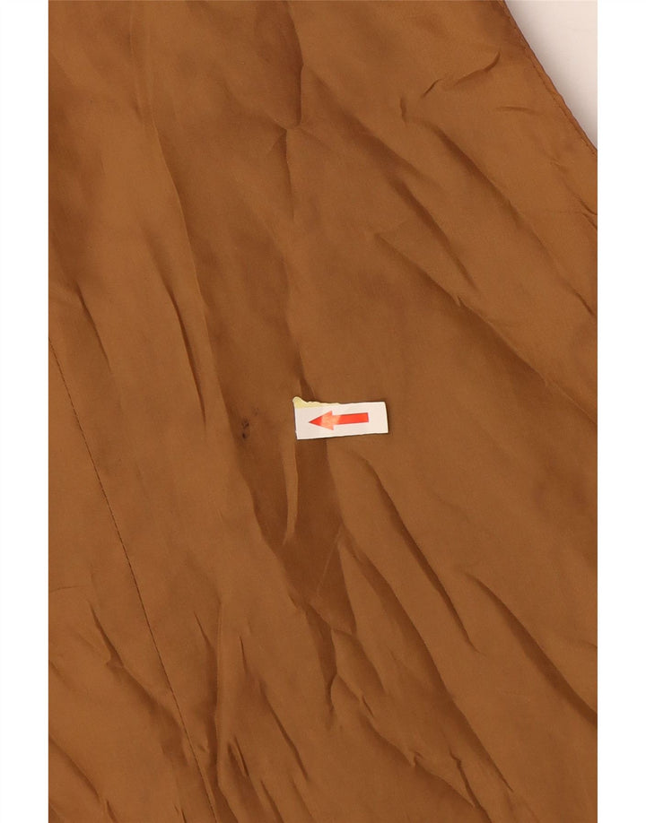 Vintage Mens Suede Waistcoat Medium Beige Leather