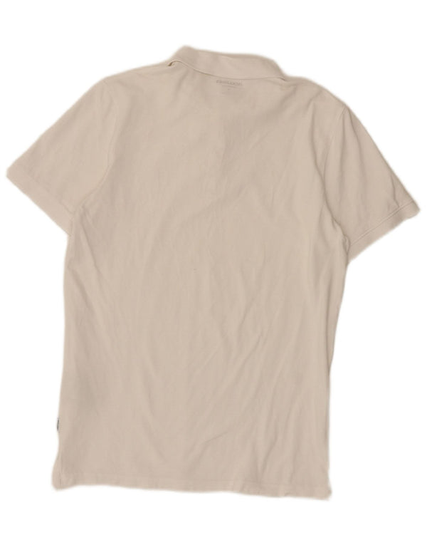 Jack & Jones Mens Regular Fit Polo Shirt Medium White Cotton