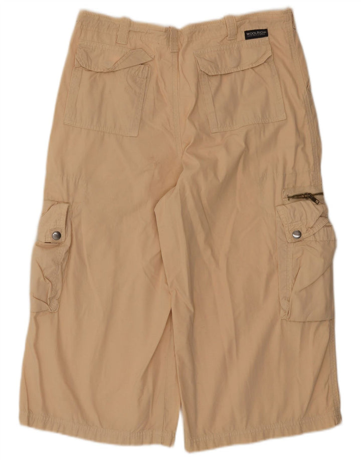 Woolrich Womens Cargo Bermuda Shorts 2XL W36 Beige Cotton