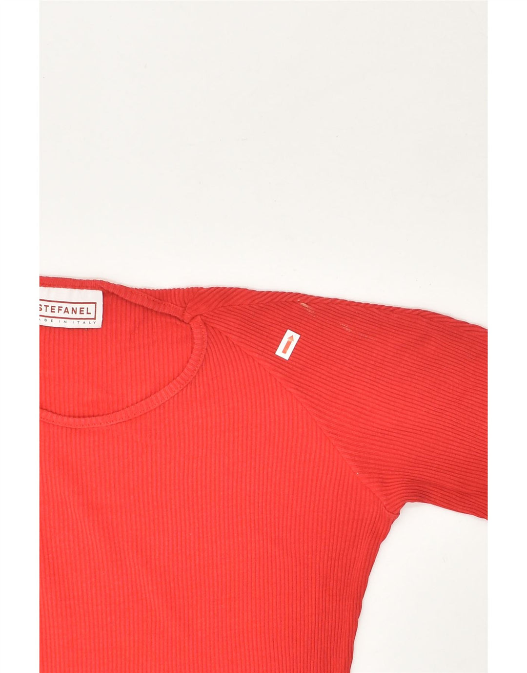 STEFANEL Womens T-Shirt Top UK 14 Medium Red Modal | Vintage Stefanel | Thrift | Second-Hand Stefanel | Used Clothing | Messina Hembry 