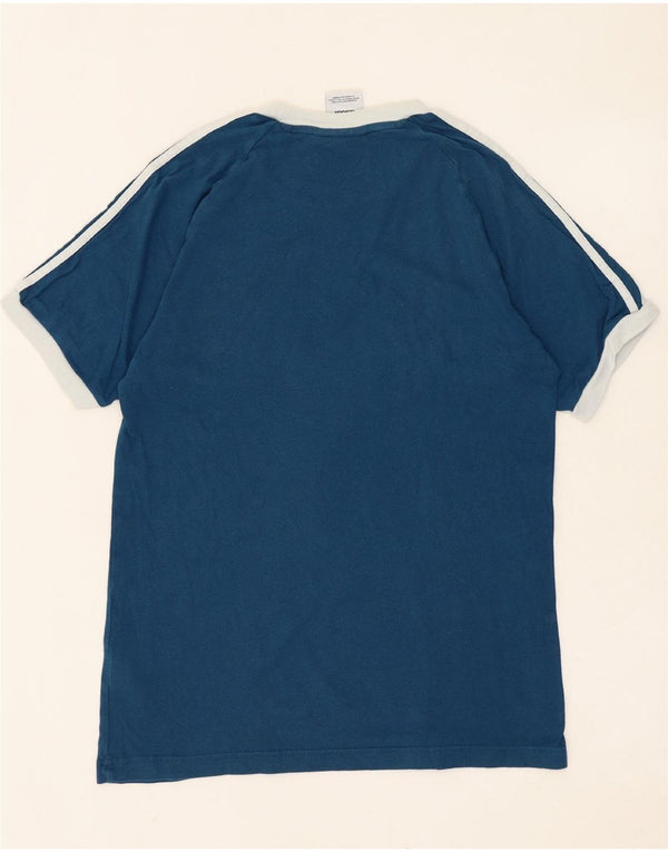 ADIDAS Mens T-Shirt Top Small Navy Blue Cotton
