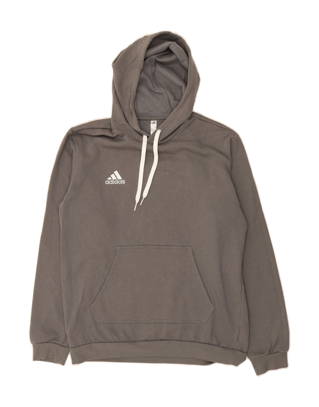 ADIDAS Mens Hoodie Jumper Medium Grey Cotton Vintage Adidas and Second-Hand Adidas from Messina Hembry 