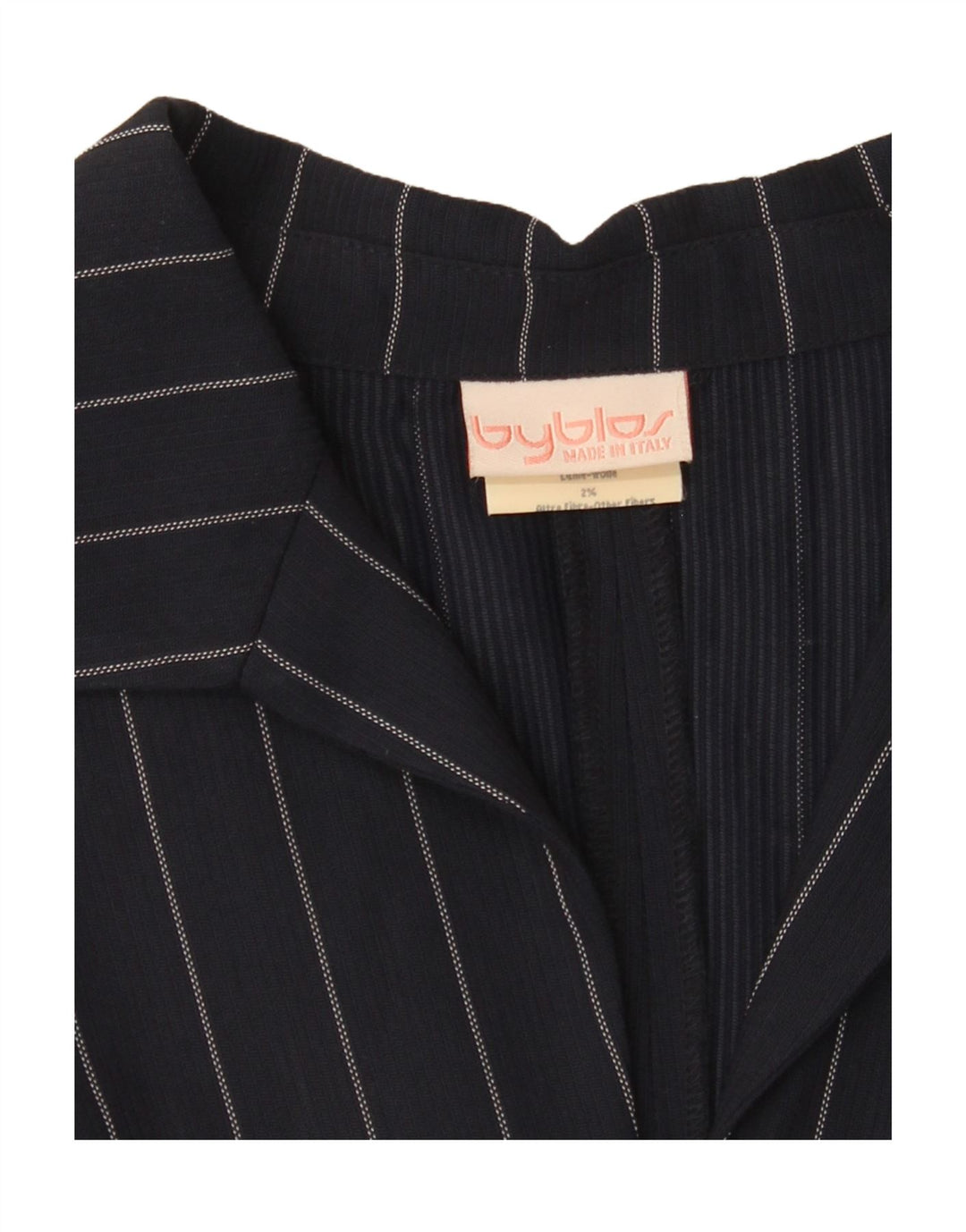 BYBLOS Womens Jumpsuit UK 10 Small Navy Blue Striped Viscose