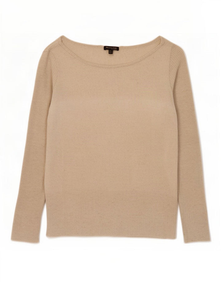 Massimo Dutti Womens Blouse Top UK 10 Small Beige