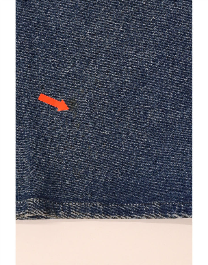 MASH Womens Denim Skirt IT 42 Medium W32 Blue Cotton