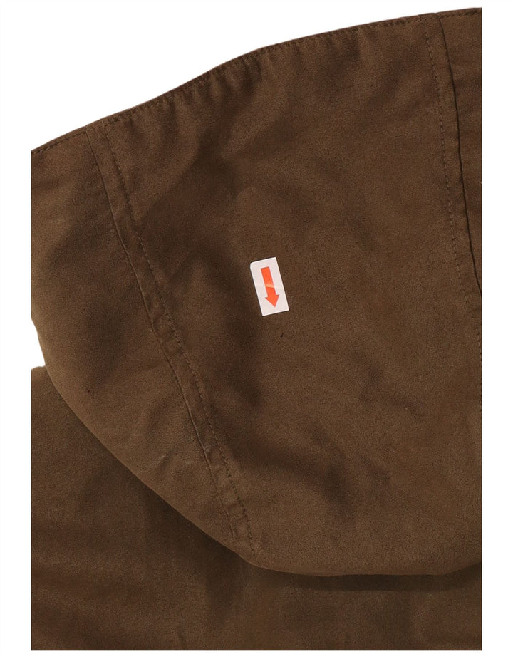 Musto Womens Zip Hooded Parka Jacket UK 16 Large Khaki Polyester Classic