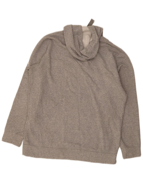 Adidas Mens Linfield Lacrosse Graphic Hoodie Jumper Large Grey Cotton