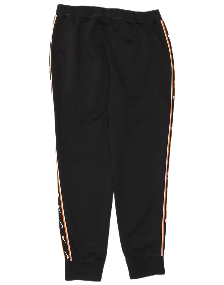 Nike Womens Graphic Tracksuit Trousers Joggers UK 14 Medium Black Polyester
