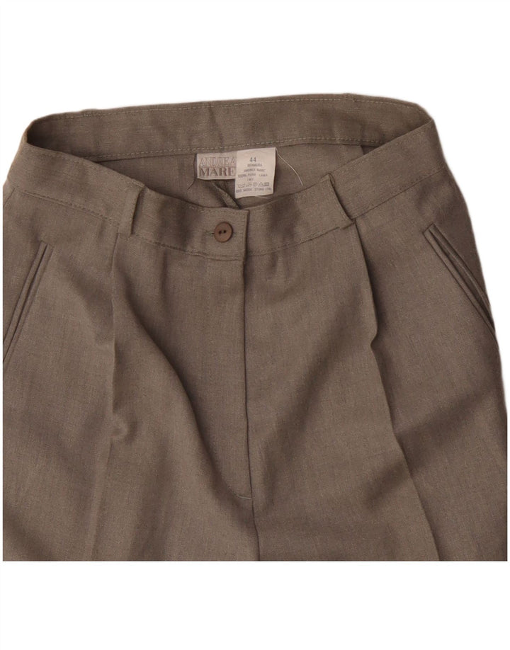 Andrea Mare Womens High Waist Pegged Bermuda Shorts IT 44 Medium W28 Grey