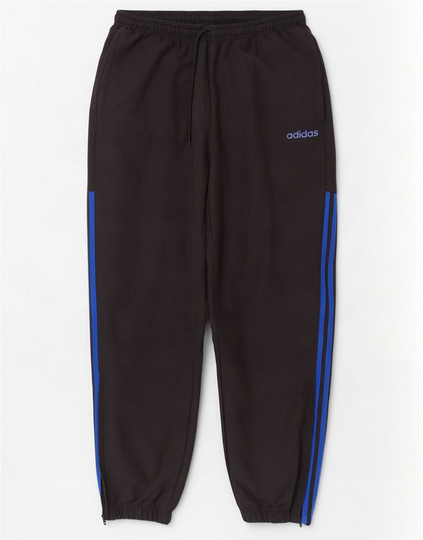 Adidas Mens Tracksuit Trousers Joggers Large Black Polyester