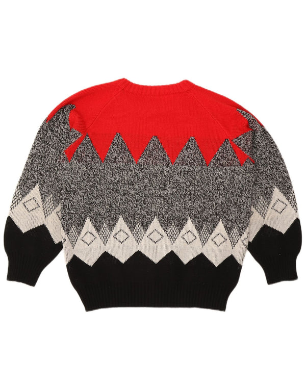 Vintage Womens Crew Neck Jumper Sweater UK 16 Large Multicoloured