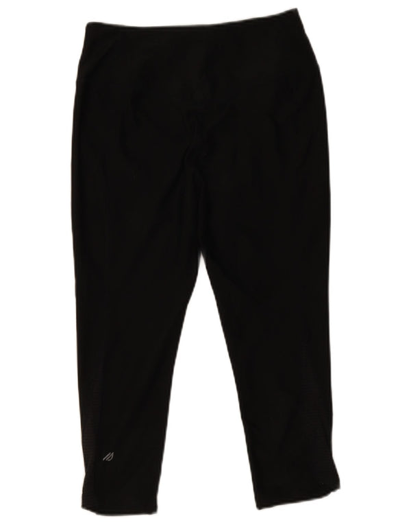 Eddie Bauer Womens Capri Leggings UK 10 Small  Black Polyester