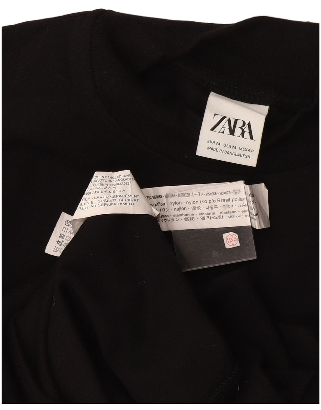 Zara Womens Sweatshirt Jumper UK 14 Medium Black Viscose