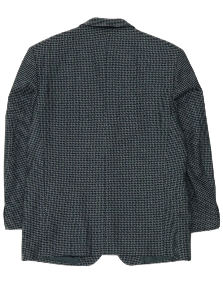 Douglas Mens 2 Button Blazer Jacket IT 50 Large Green Houndstooth