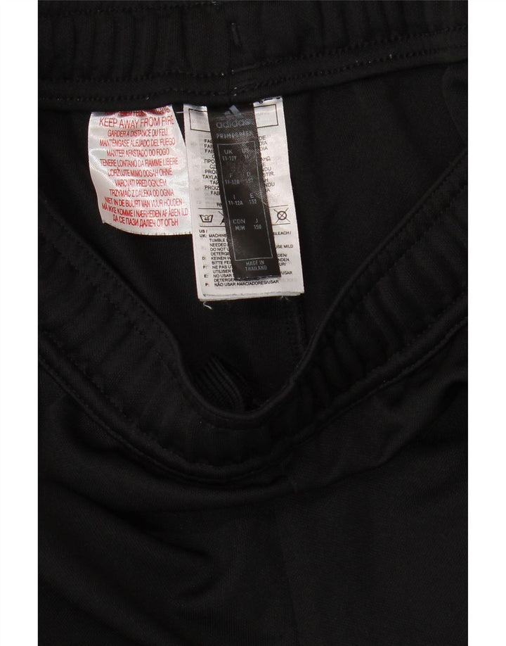 ADIDAS Boys Aeroready Tracksuit Trousers 11-12 Years Black Polyester