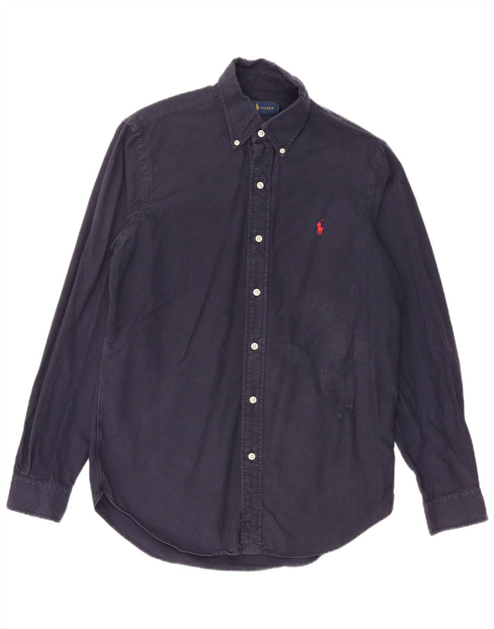 RALPH LAUREN Mens Shirt Small Navy Blue Cotton
