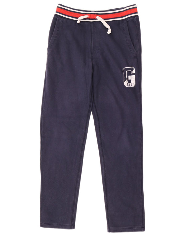 Gap Girls Graphic Tracksuit Trousers 13-14 Years 2XL Navy Blue Colourblock