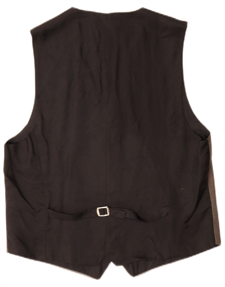Vintage Mens Waistcoat IT 52 Large Brown Polyester