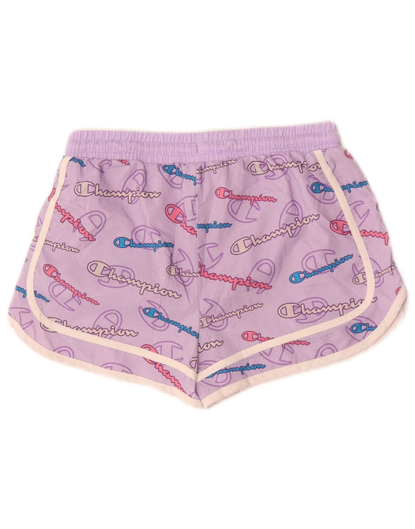 Champion Girls Graphic Sport Shorts 14-15 Years  Purple Polyester